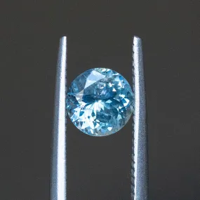 1.37CT ROUND MEDIUM BLUE MONTANA SAPPHIRE 6.58X4.24MM UNTREATED