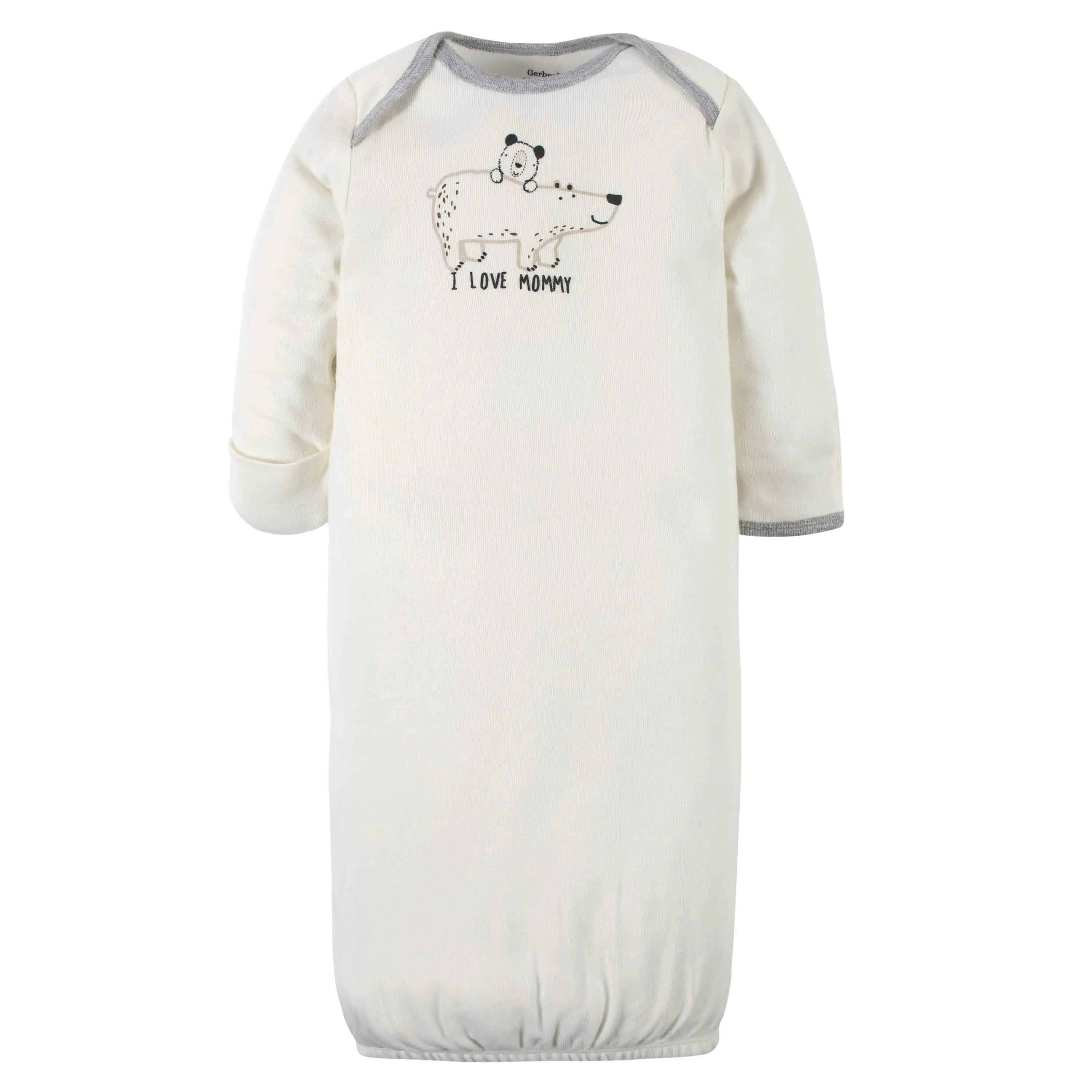 2-Pack Baby Boys Bear Gowns