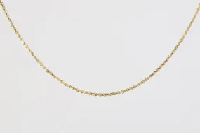 20" 14k Yellow Gold Twisted Rope Chain Necklace (4.56g.)