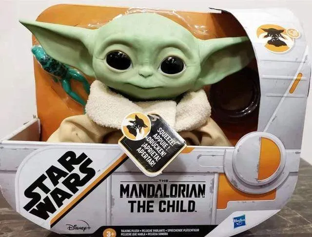 22Cm Star Wars Baby Yoda Mandalorian Pluche Toys Pp Katoen Stuffed Animals Children's Birthday Gifts Kerstcadeaus