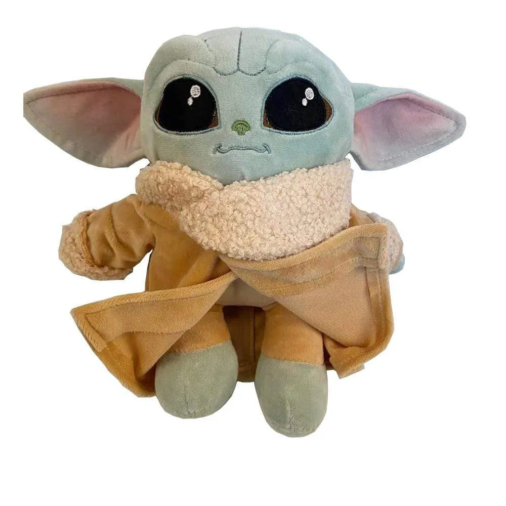 22Cm Star Wars Baby Yoda Mandalorian Pluche Toys Pp Katoen Stuffed Animals Children's Birthday Gifts Kerstcadeaus