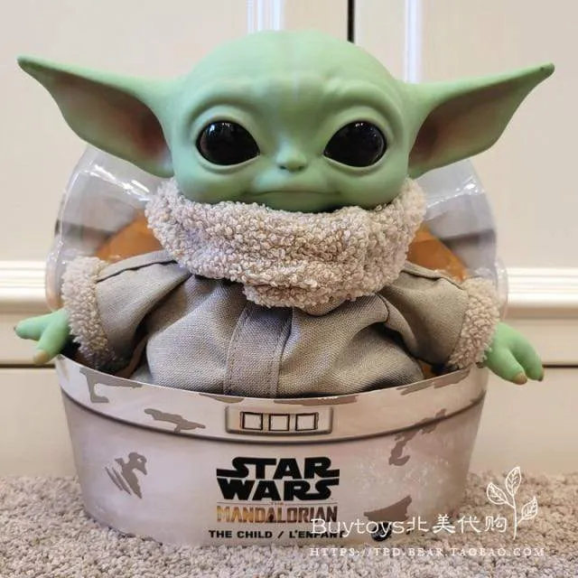 22Cm Star Wars Baby Yoda Mandalorian Pluche Toys Pp Katoen Stuffed Animals Children's Birthday Gifts Kerstcadeaus