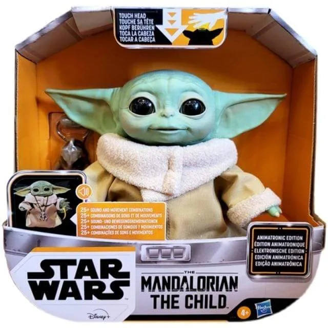 22Cm Star Wars Baby Yoda Mandalorian Pluche Toys Pp Katoen Stuffed Animals Children's Birthday Gifts Kerstcadeaus