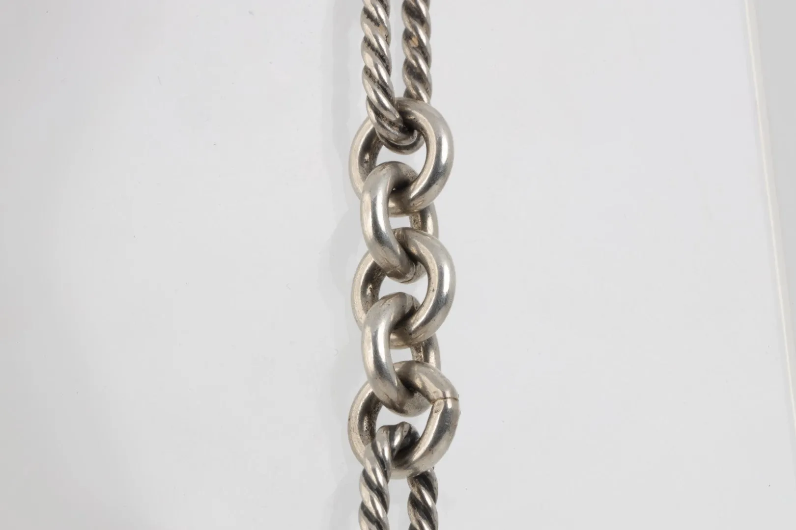 32" David Yurman 925 Silver & 18k Yellow Gold Double Cable Chain (83.92g.)