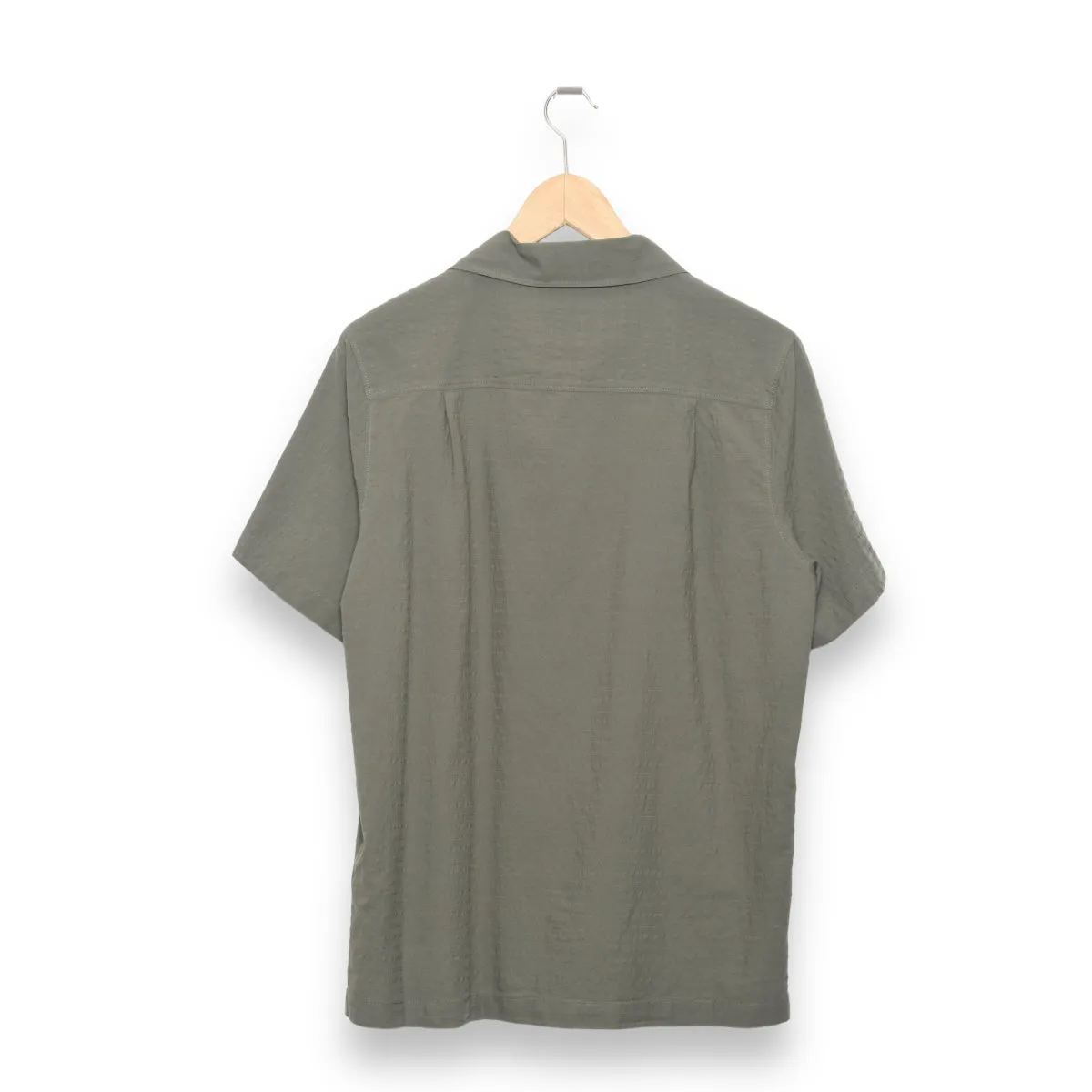 About Companions Kuno Shortsleeve eco seersucker dusty olive