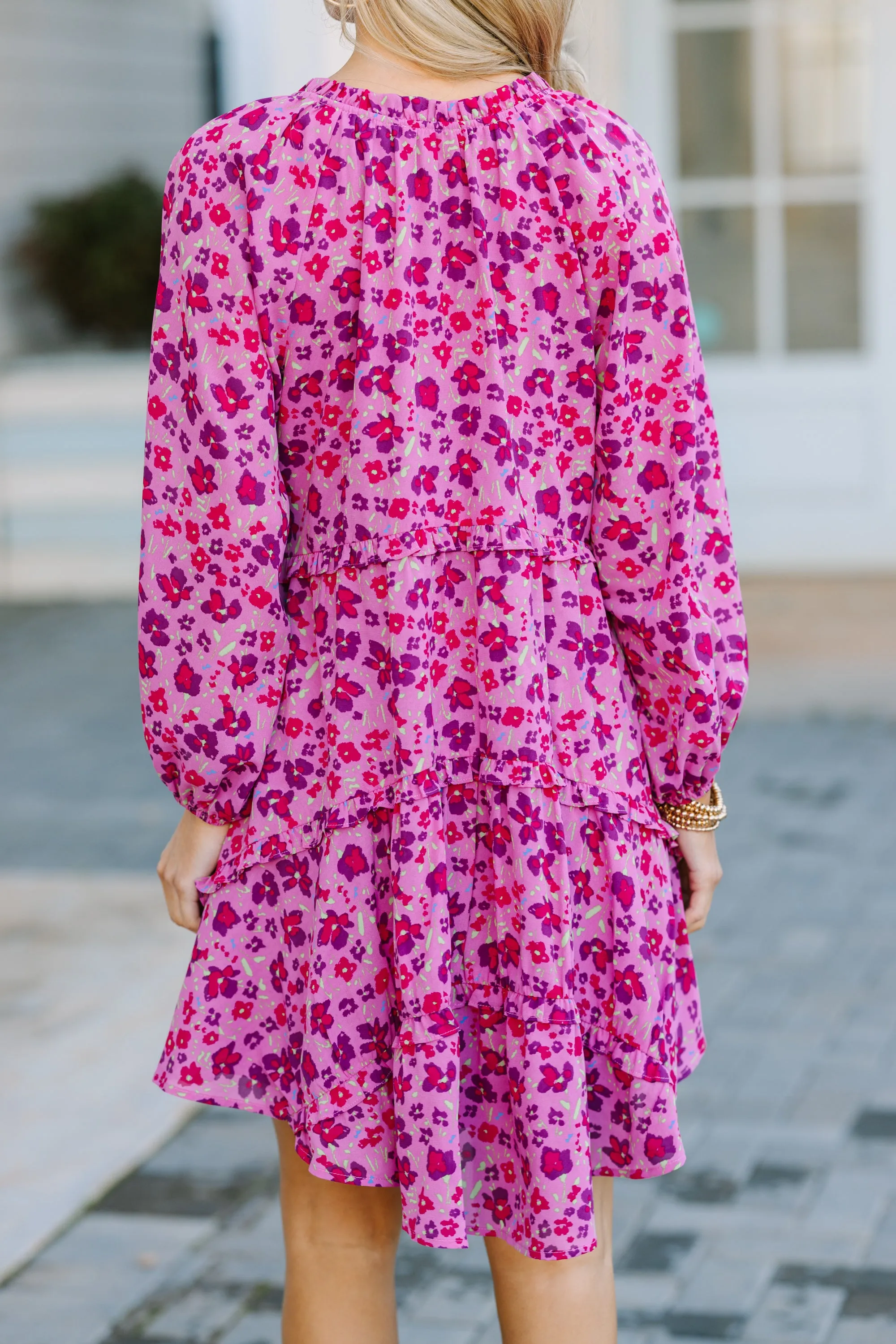 All That You Know Pink Floral Dress