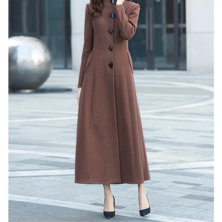 Années 60 Manteau Long Rétro Jackie O