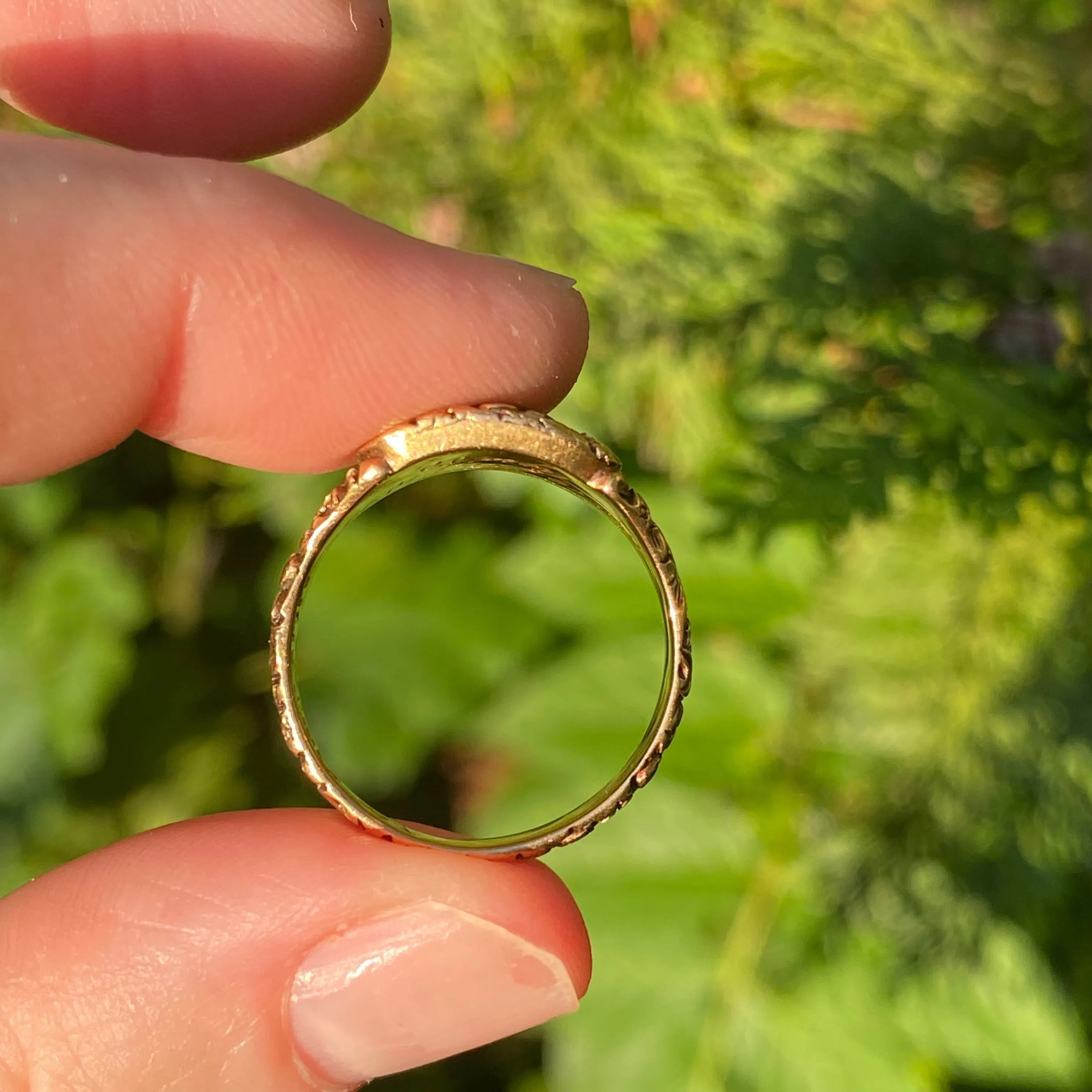 Antique Georgian 18K Gold Mourning Ring English 1822