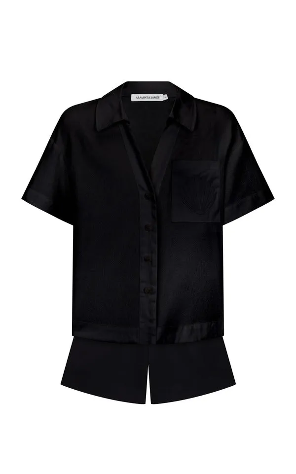 Araminta James | Terry Riviera Shirt Set Noir