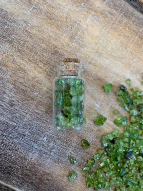 Arizona Peridot Rough in Bottle