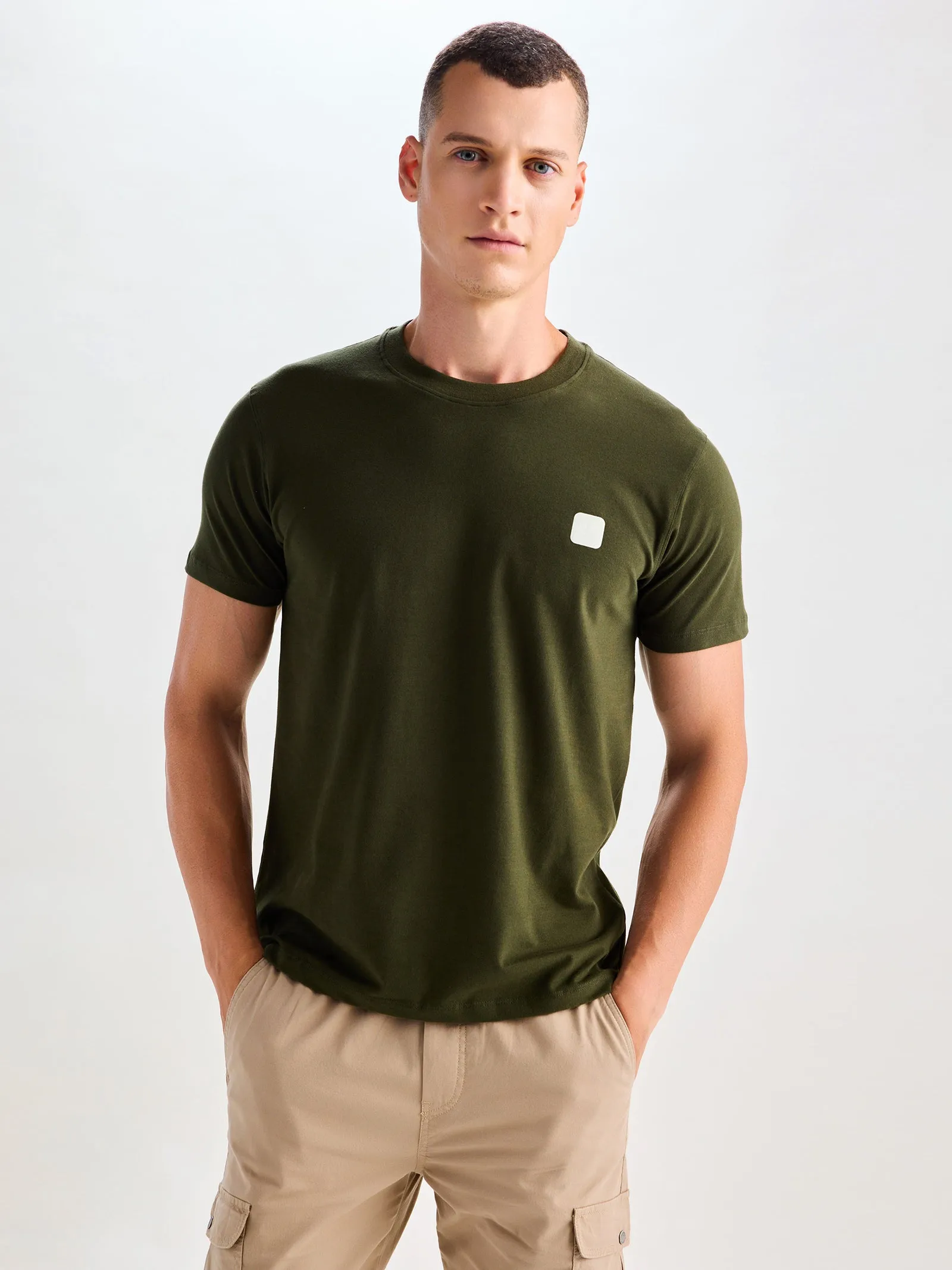 Army Green Ultra Soft Stretch T-Shirt