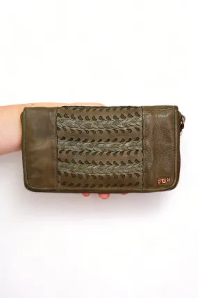 ART N' VINTAGE WAVE ZIP WALLET MARTINI OLIVE