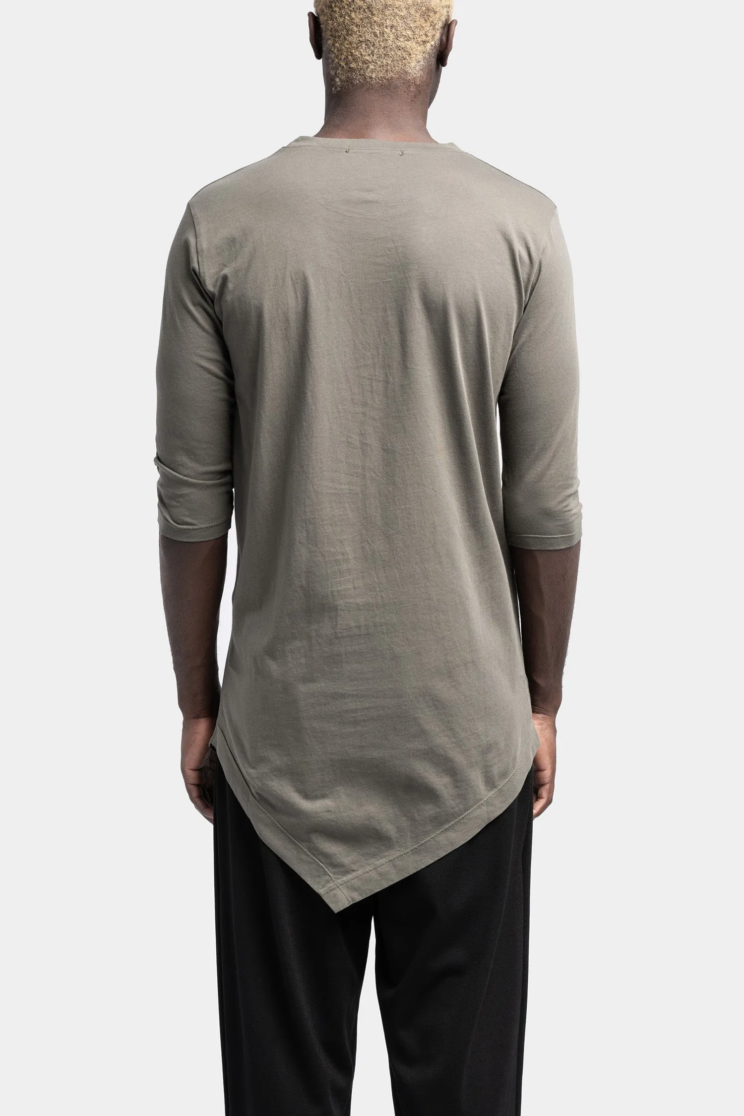 Asymmetric cotton t-shirt, Green