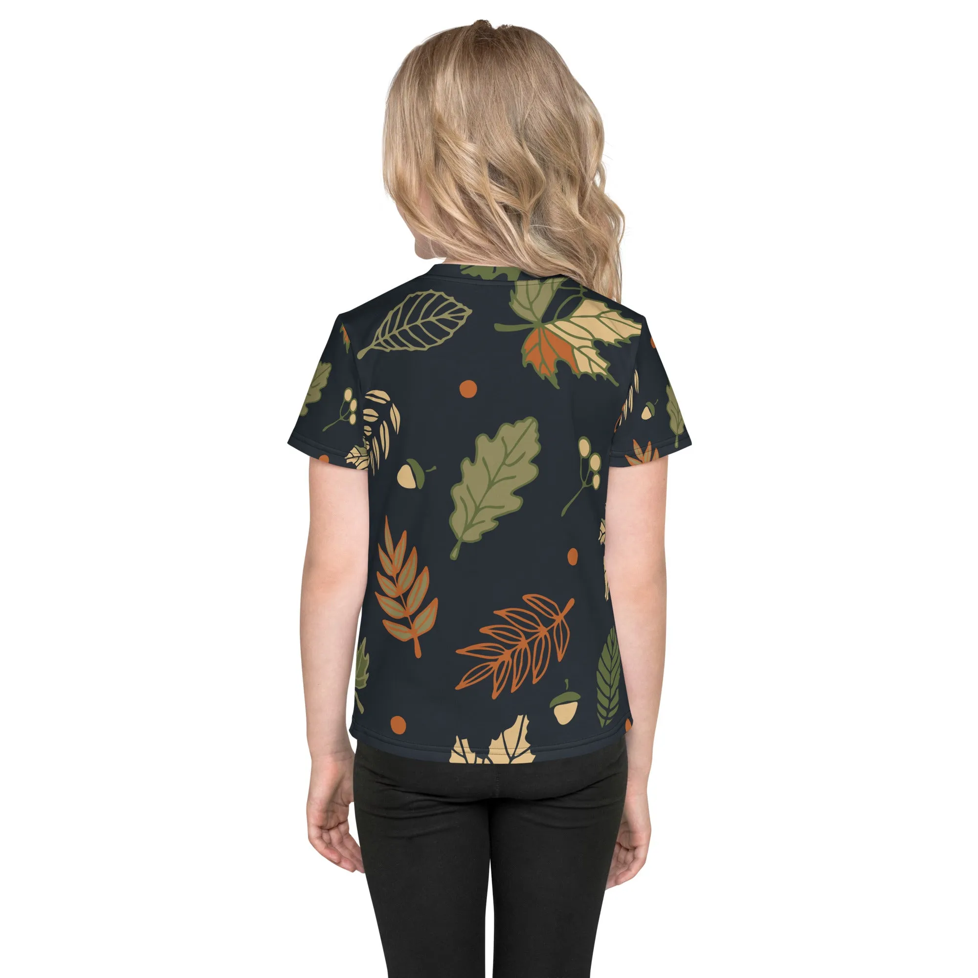 Autumn leaves Kids crew neck t-shirt