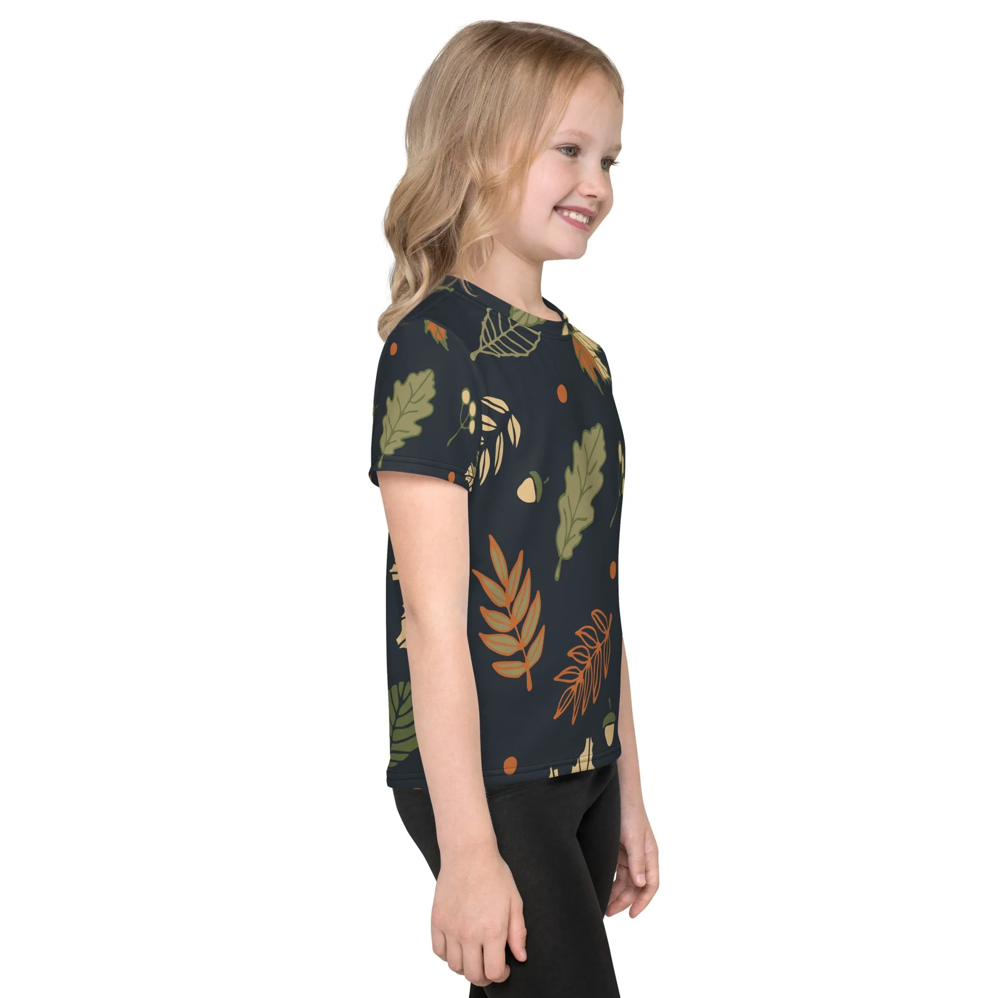 Autumn leaves Kids crew neck t-shirt