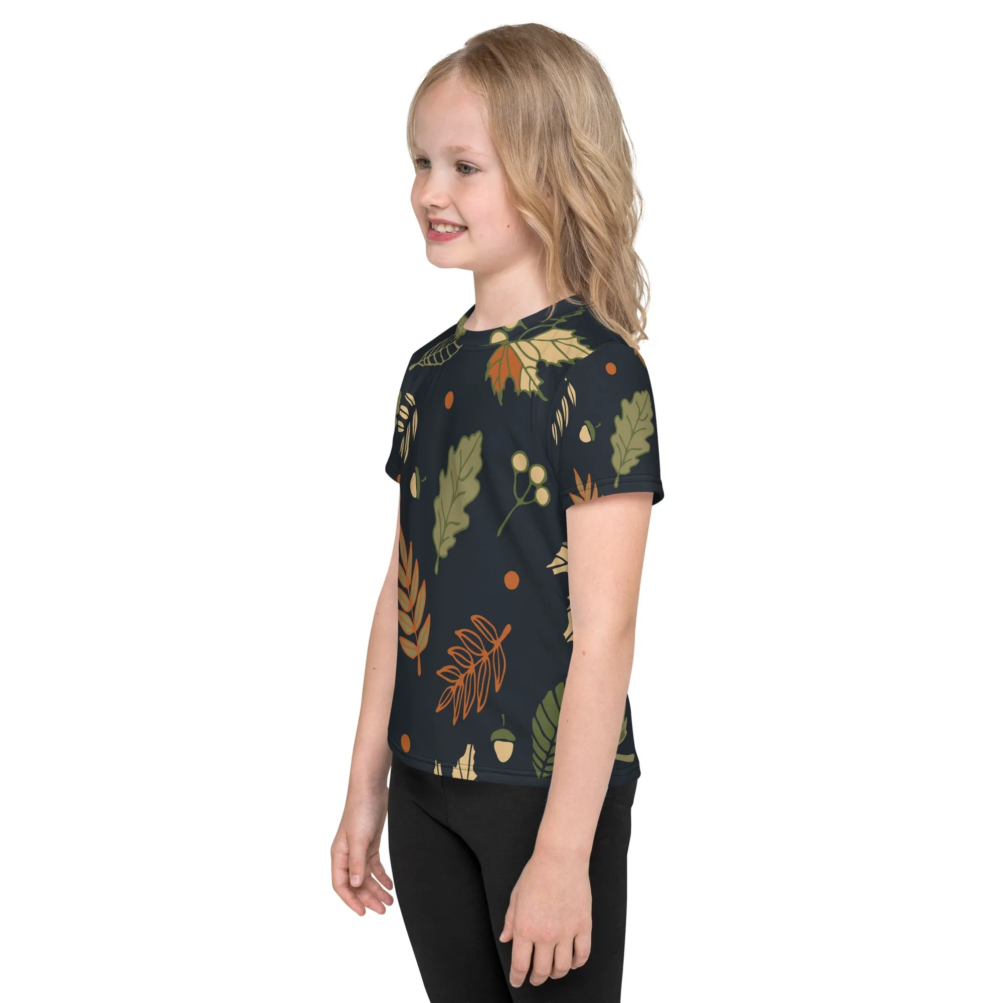 Autumn leaves Kids crew neck t-shirt