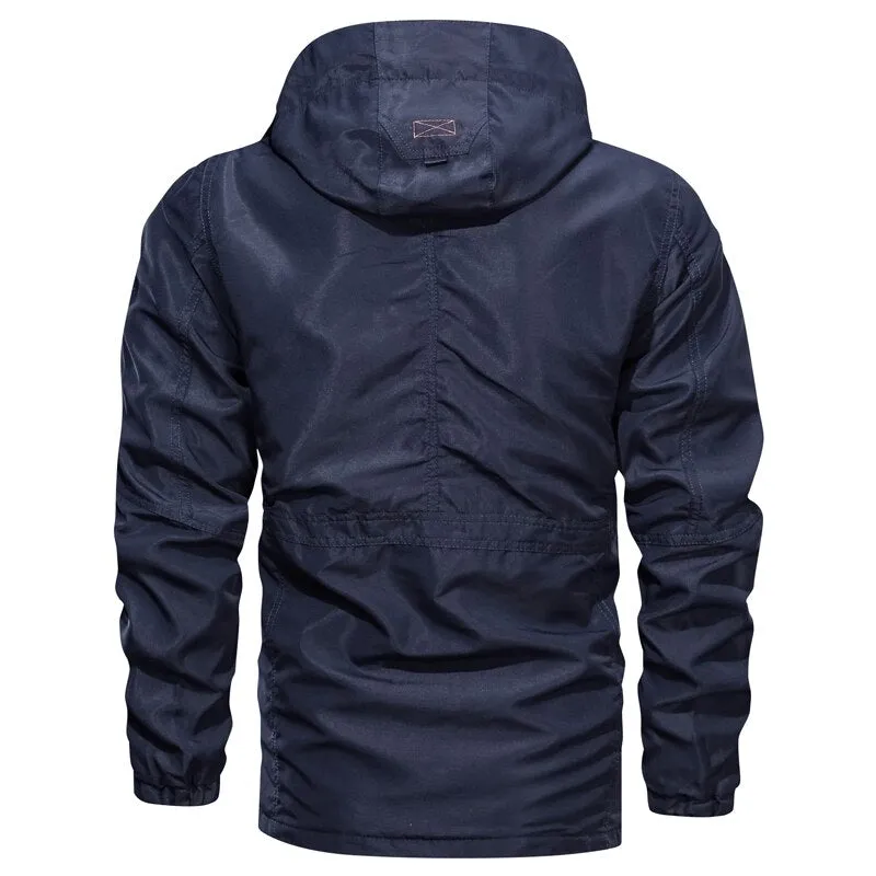 Autumn windbreaker Jacket Men's Multi Pocket Military Army outdoor ski Tourism Mountain Hiking coats