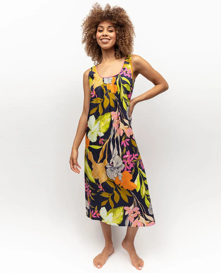 Avery Floral Print Long Nightdress