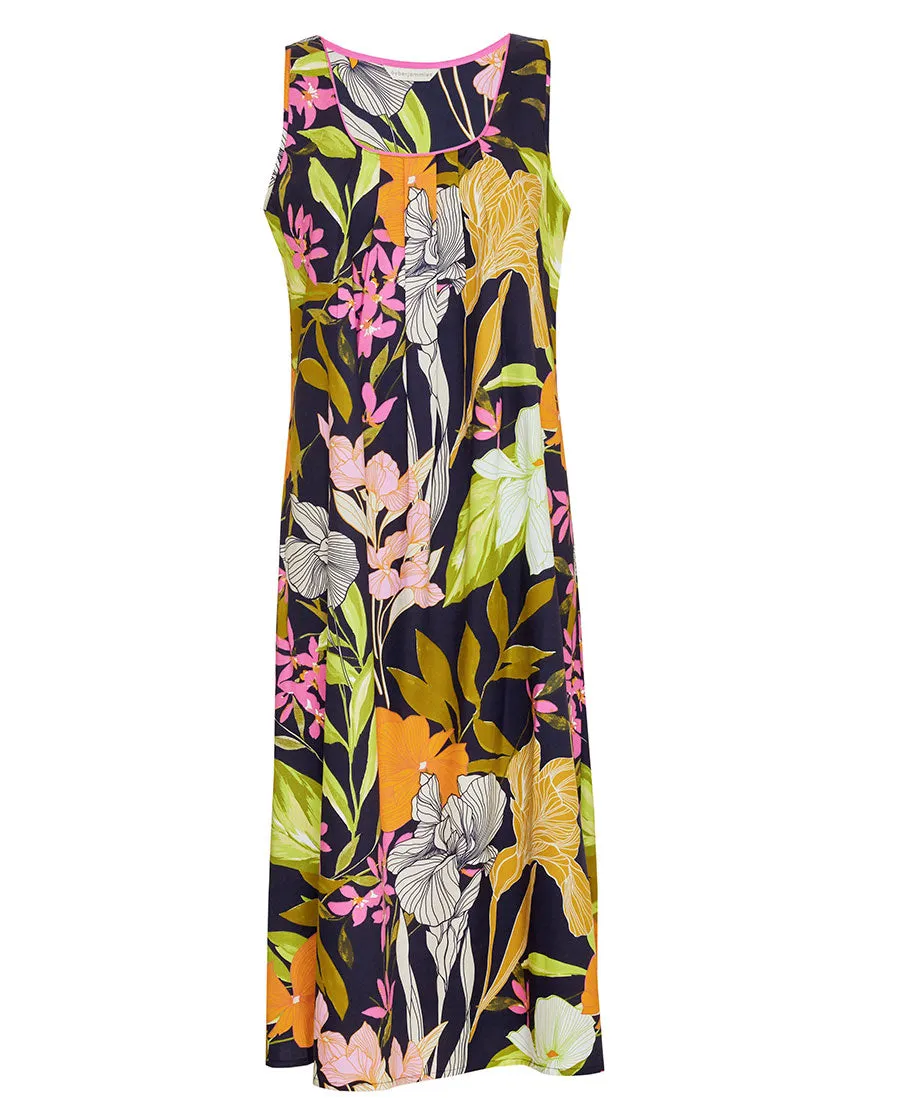 Avery Floral Print Long Nightdress