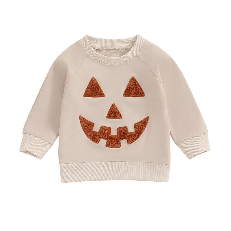 Baby/Toddler Boys Halloween Jack O'Lantern Face Sweatshirt