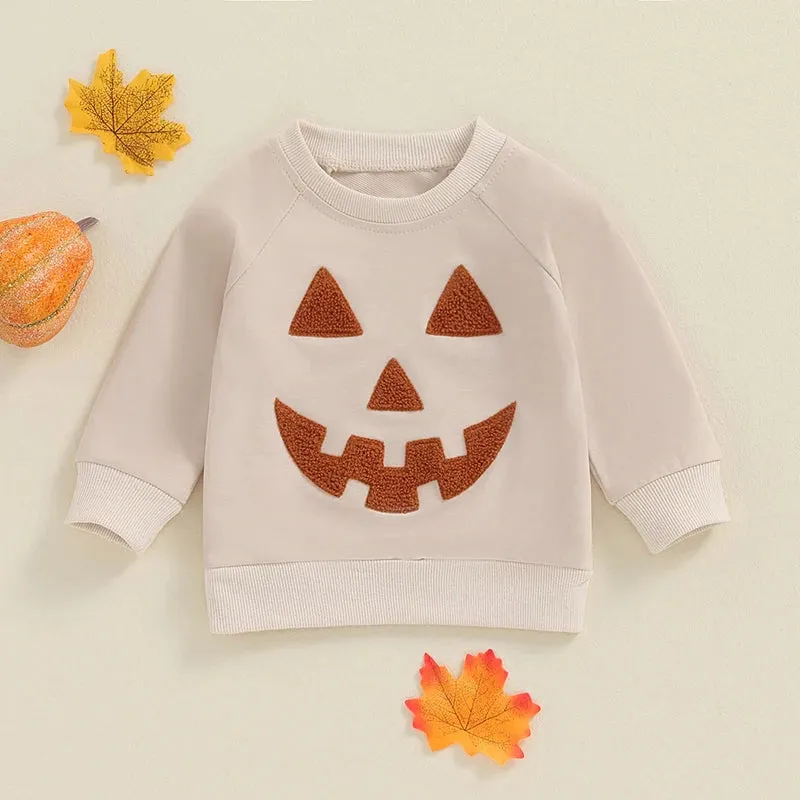 Baby/Toddler Boys Halloween Jack O'Lantern Face Sweatshirt