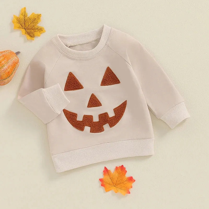 Baby/Toddler Boys Halloween Jack O'Lantern Face Sweatshirt