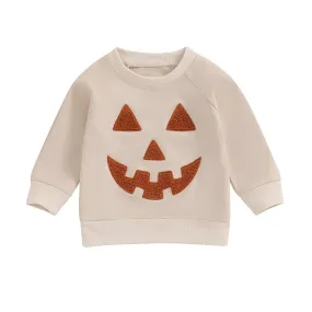 Baby/Toddler Boys Halloween Jack O'Lantern Face Sweatshirt