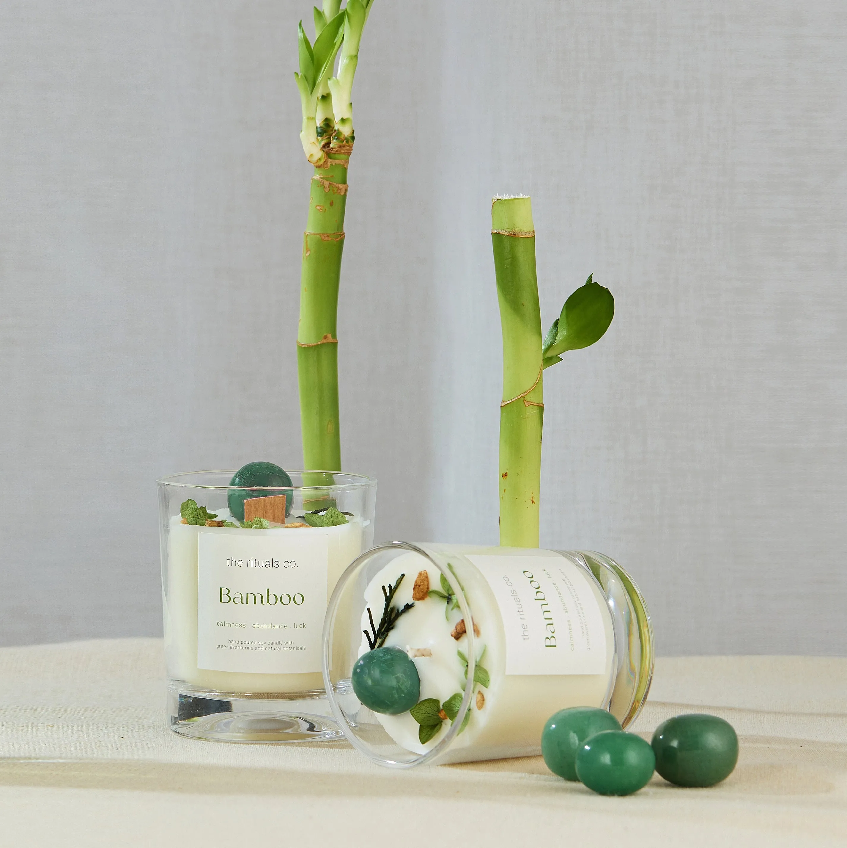 Bamboo Crystal Candle