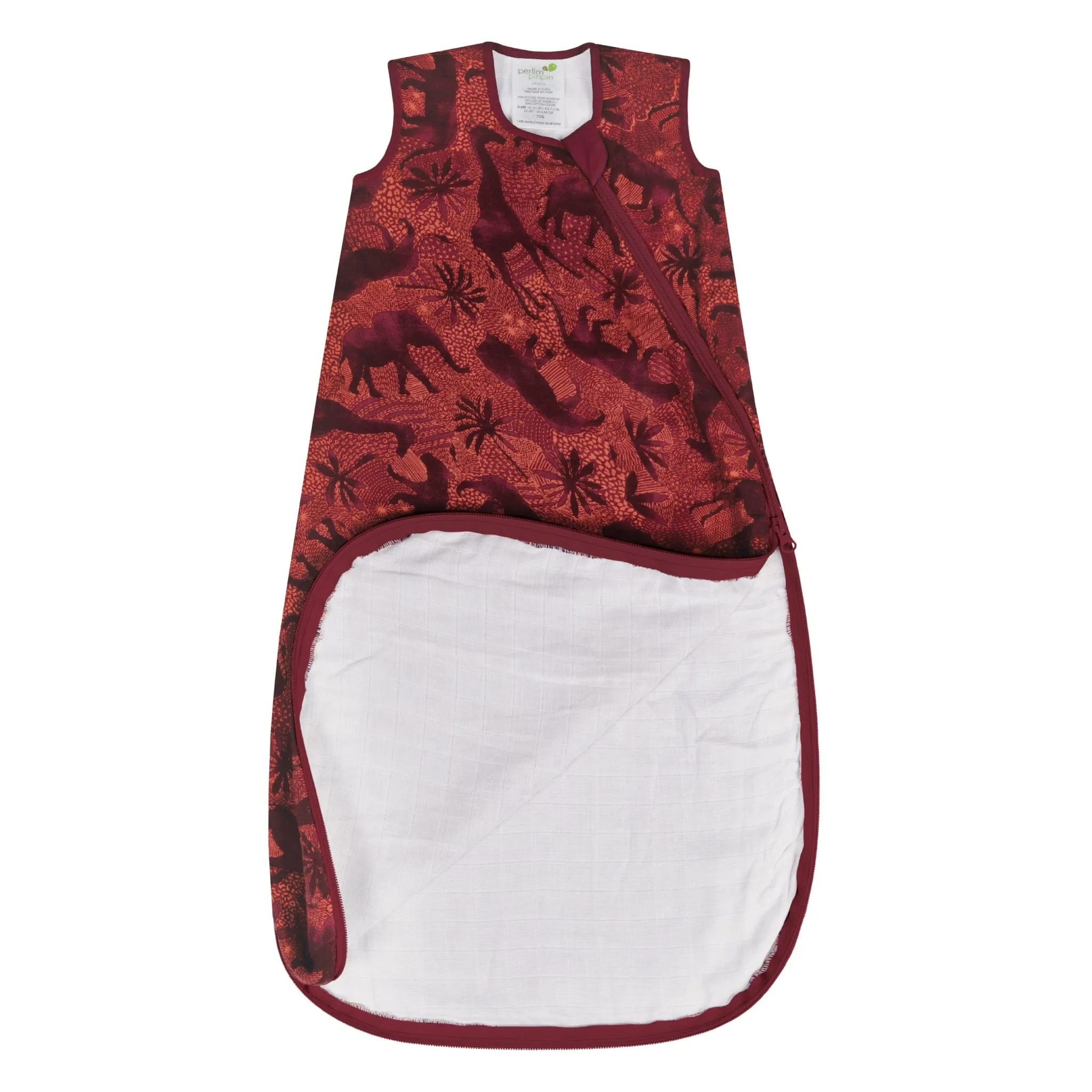 Bamboo muslin sleep sack - Safari (1.0 tog)