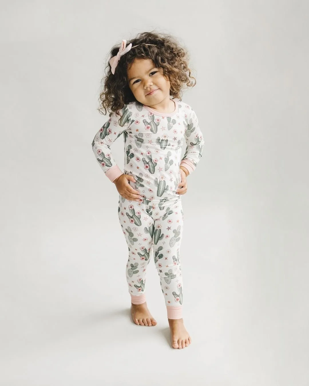 Bamboo Two Piece Set | Cactus Flowers