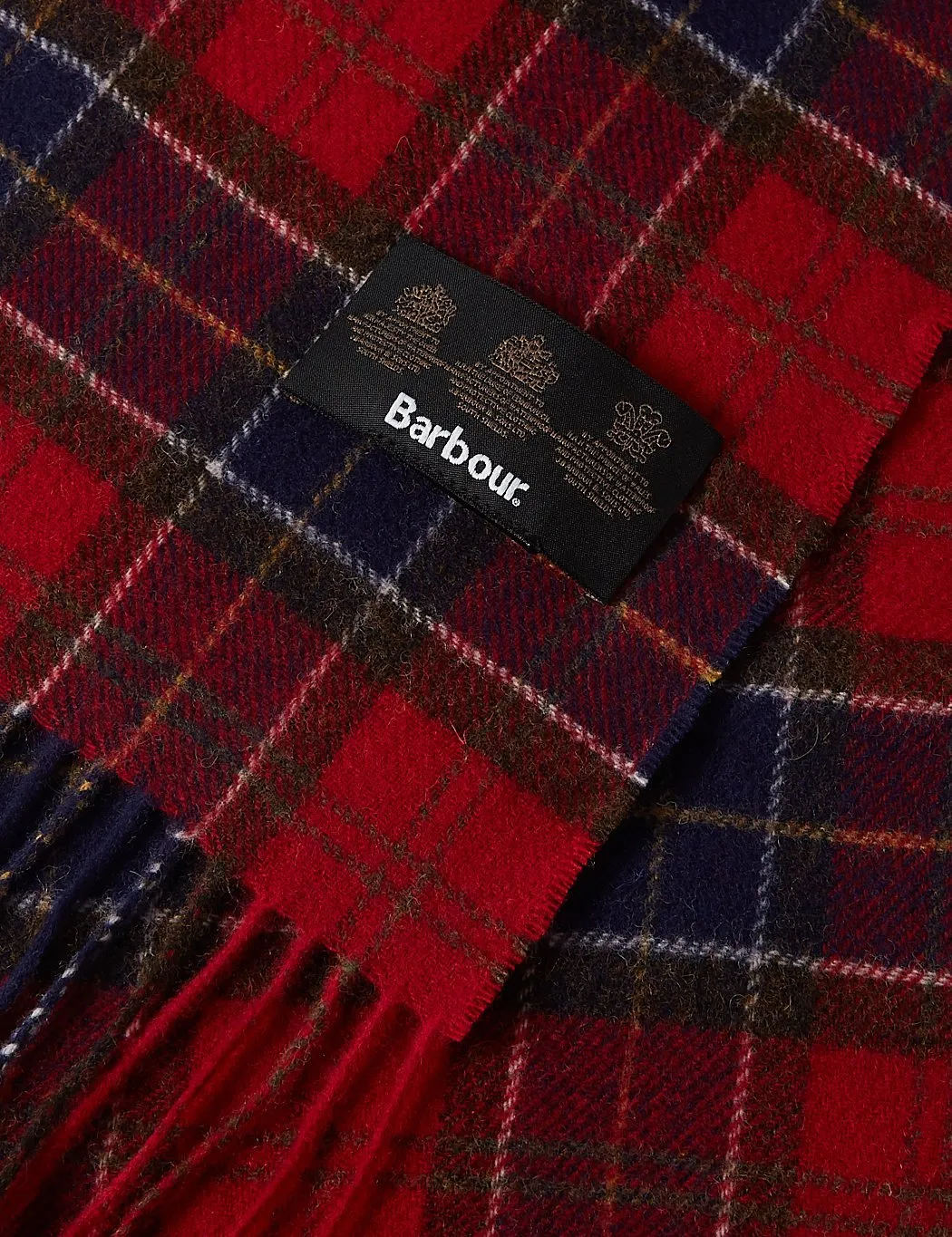 Barbour Holden Tartan Scarf (Lambswool) - Red Tartan