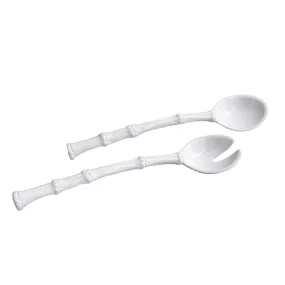 Beatriz Ball Vida Bamboo Large Salad Servers - White