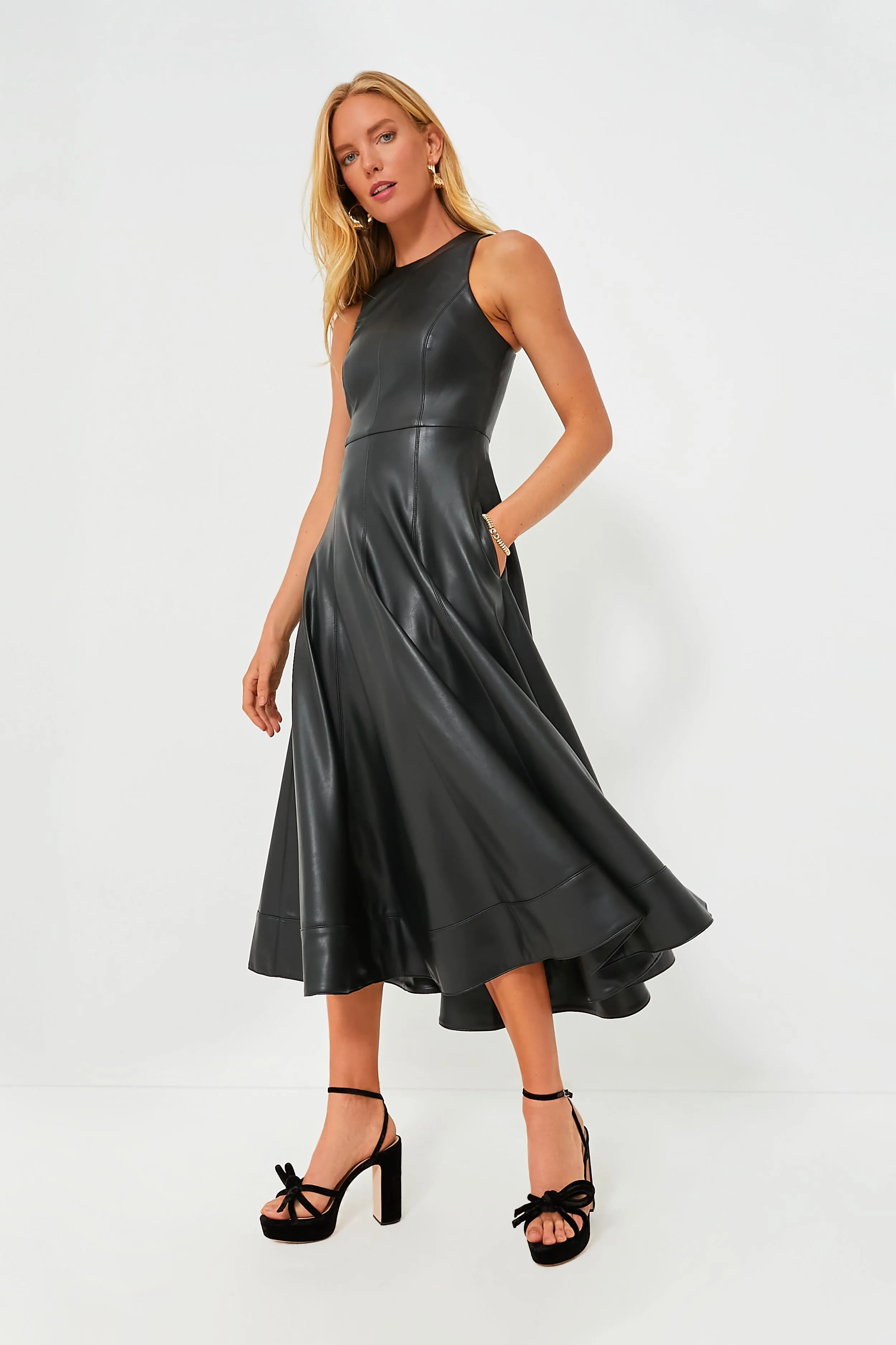 Black Soline Midi Dress