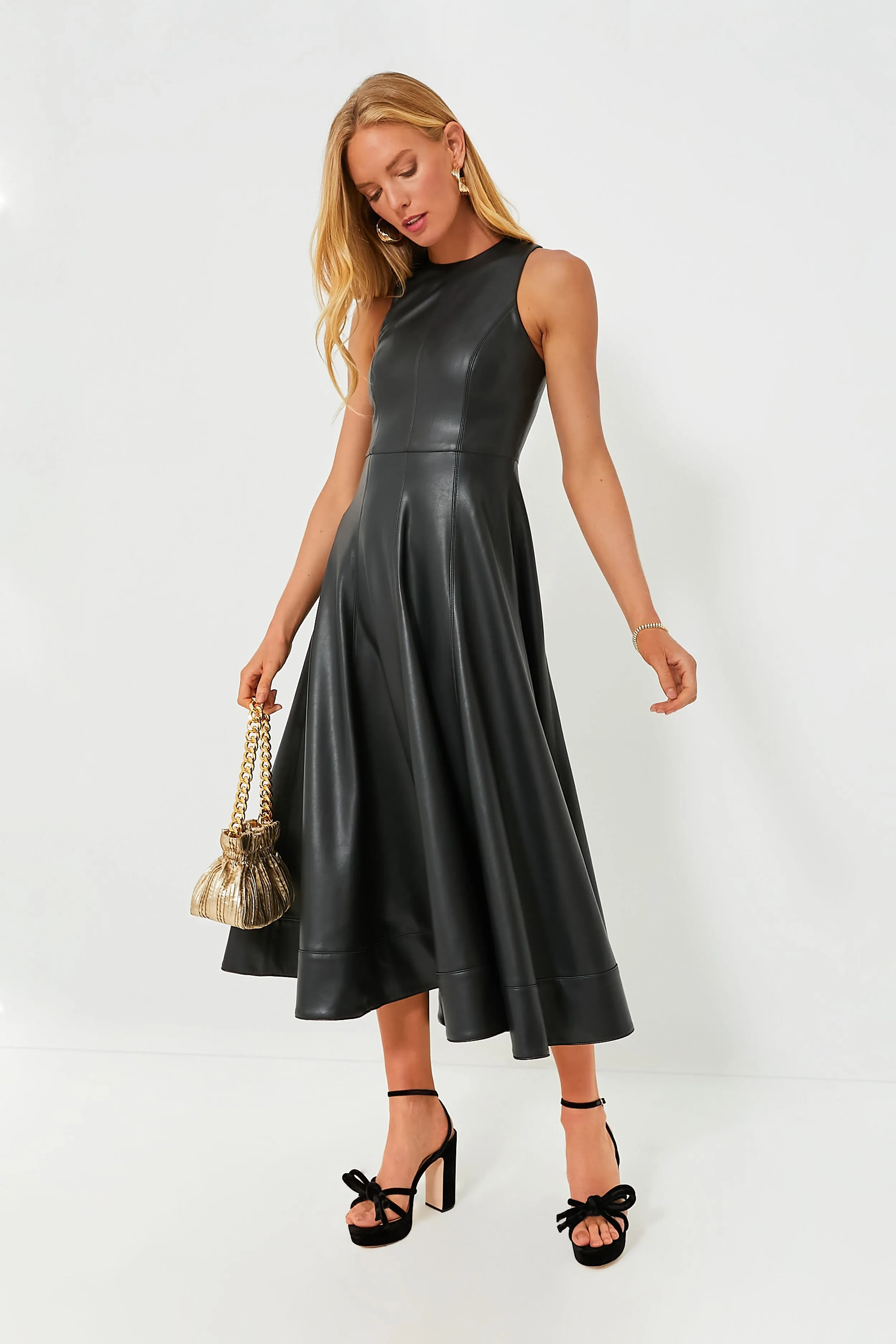 Black Soline Midi Dress