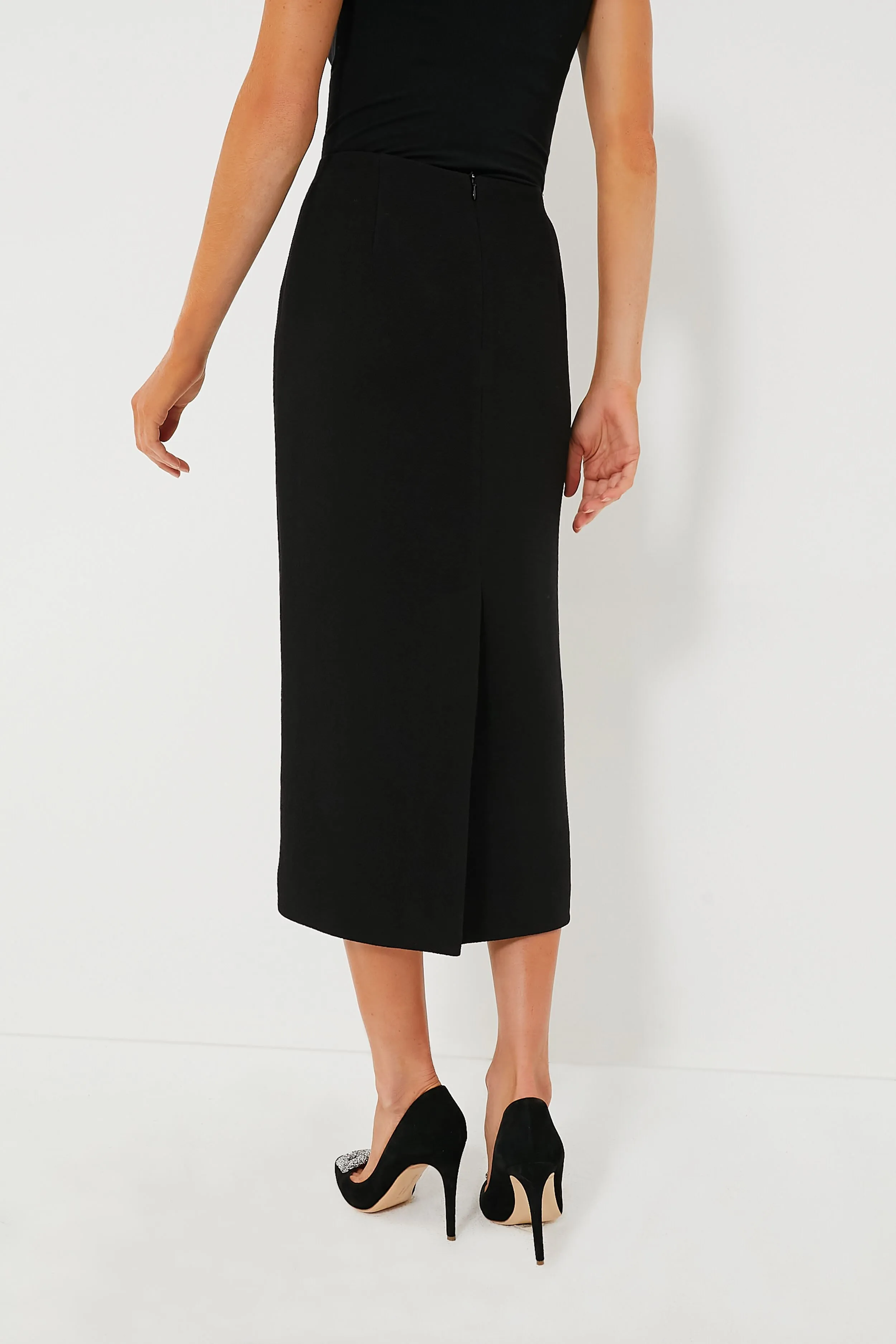 Black Yasmeen Midi Skirt