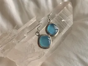 Blue Chalcedony Brea Earrings - Lozenge