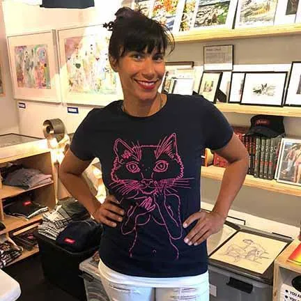 Brian Kenny Pink Pussycat Femme Fit T-Shirt supporting Planned Parenthood