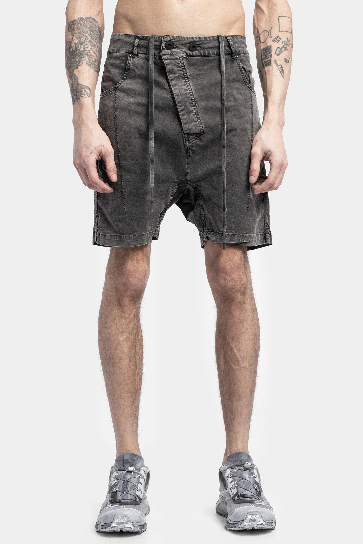 Buckled shorts, Acid grey