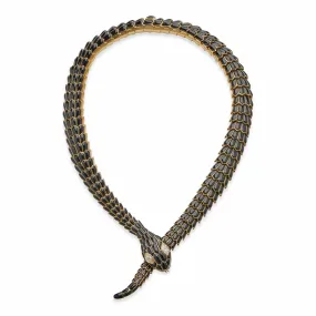 Bulgari "Black Mamba" Black Onyx Serpenti Snake Necklace