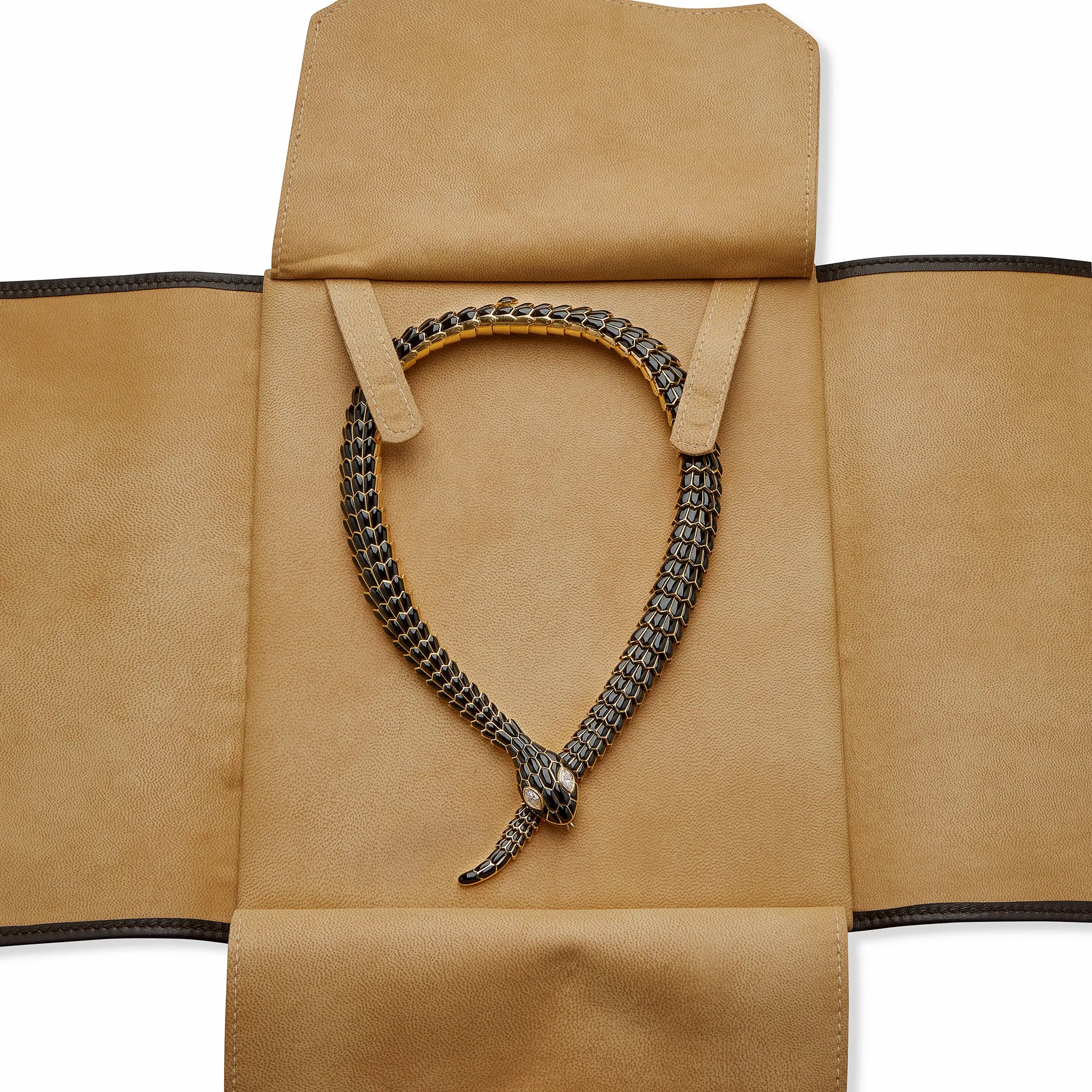 Bulgari "Black Mamba" Black Onyx Serpenti Snake Necklace