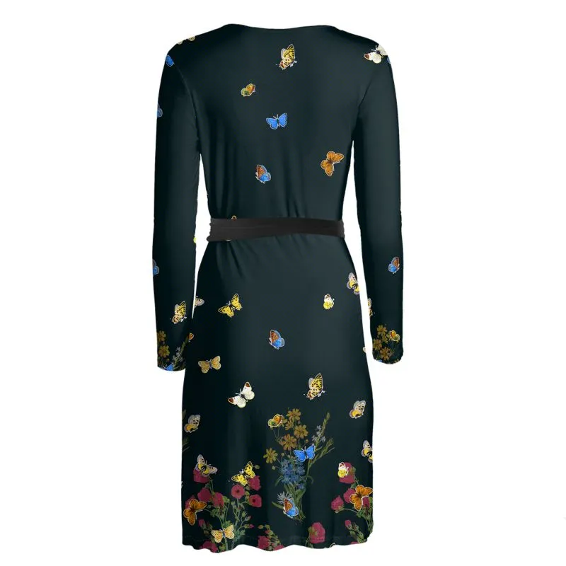 Butterfly Medley Wrap Dress