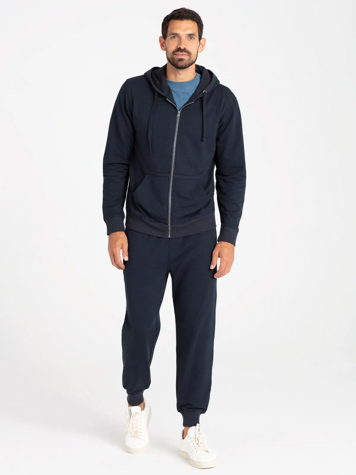 Cale Bambo Fleece Hoodie - NAVY