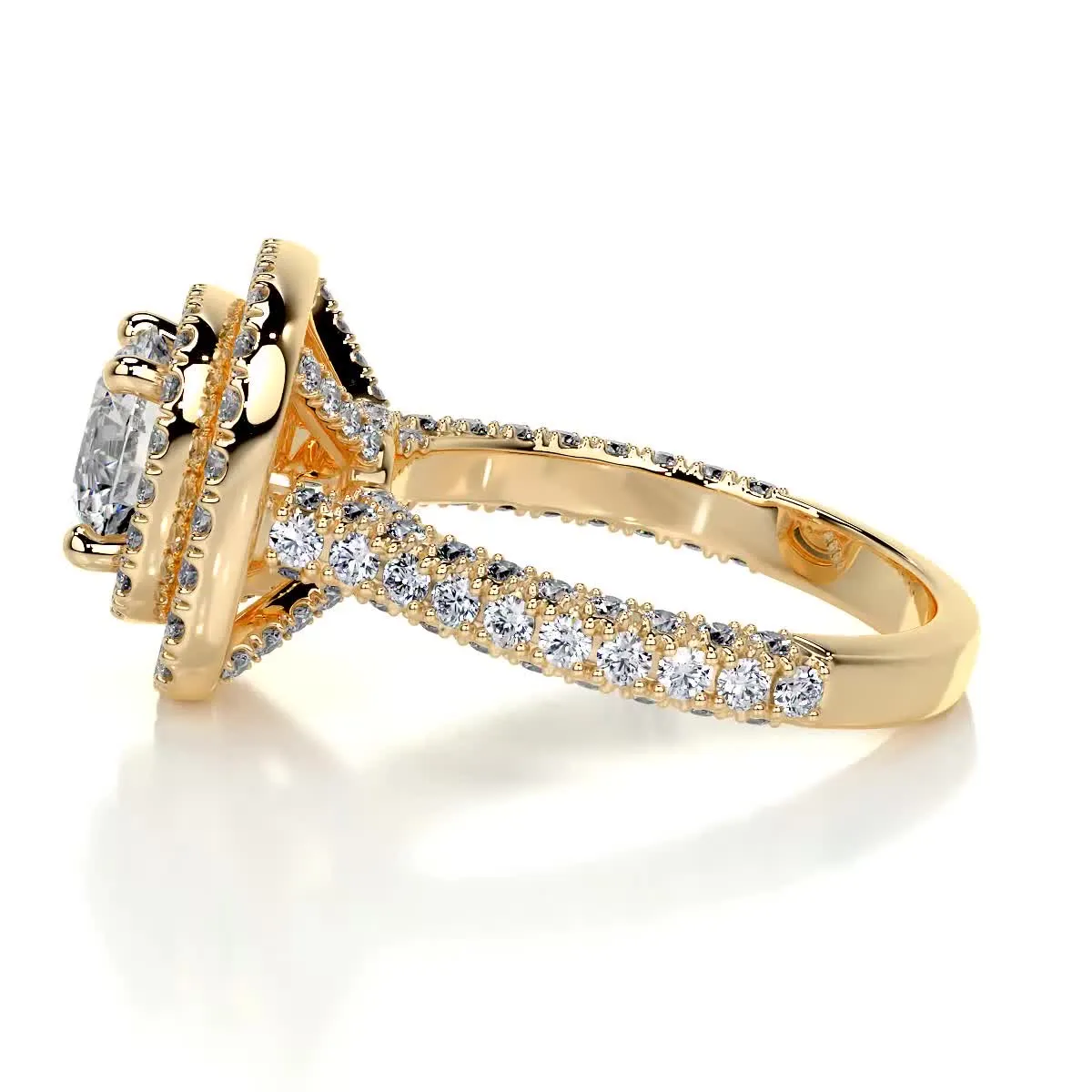 Carmen Diamond Engagement Ring -18K Yellow Gold