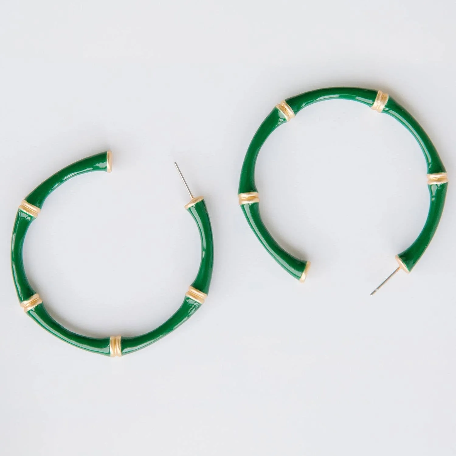 Charleston Bamboo Hoop Earrings