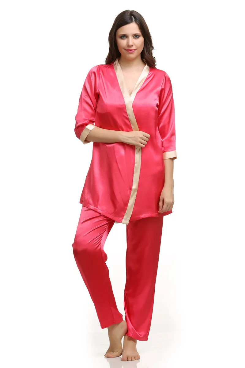 Cherry Night suit with Robe