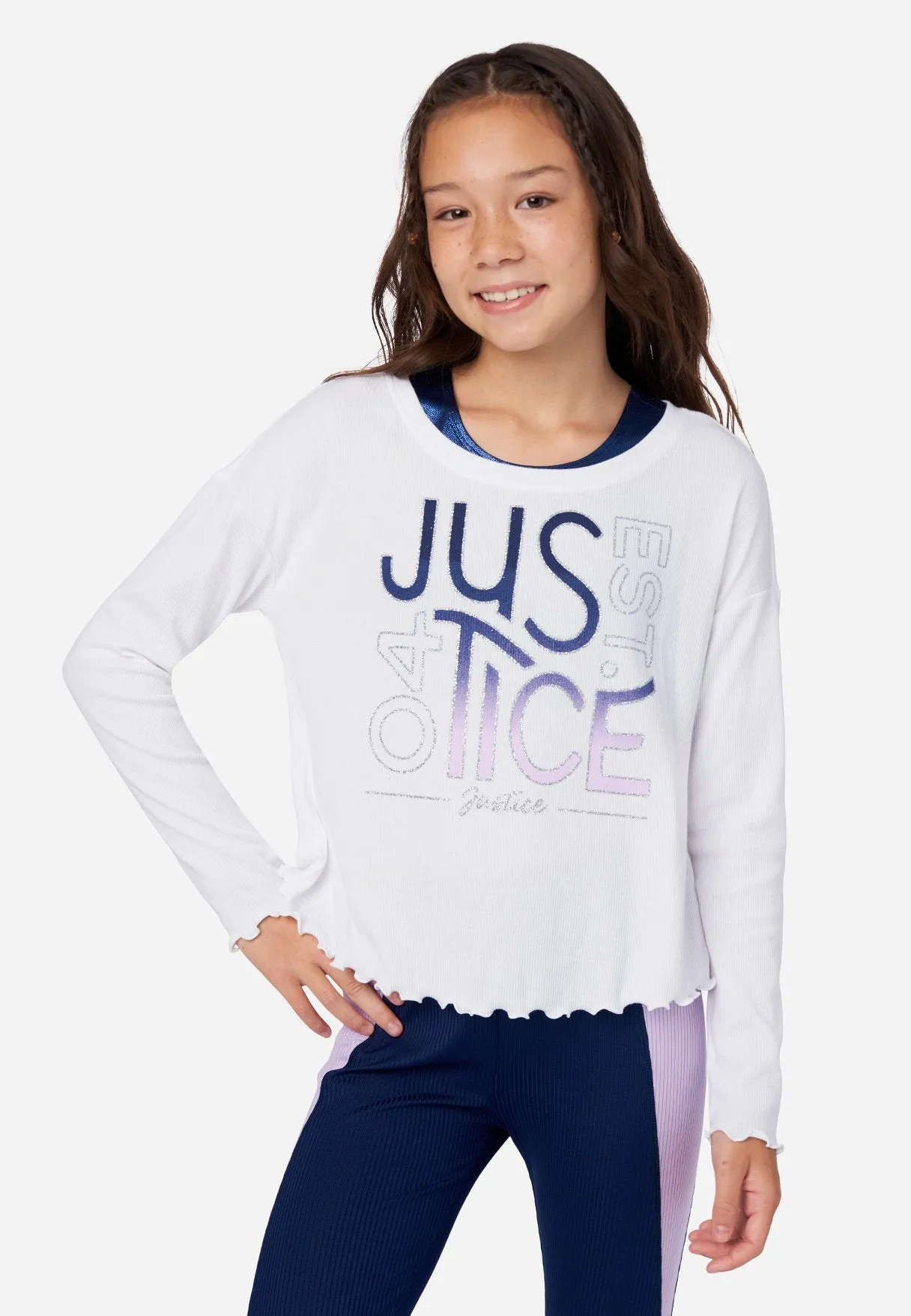 Collection X by Justice Graphic Split-Back Top