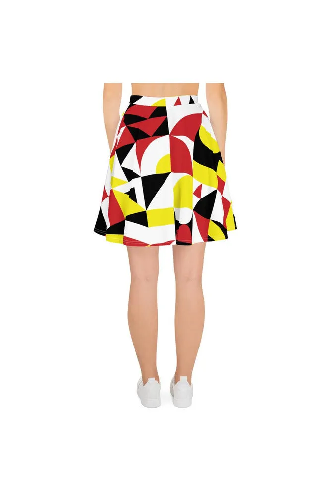 Color Collage Skater Skirt