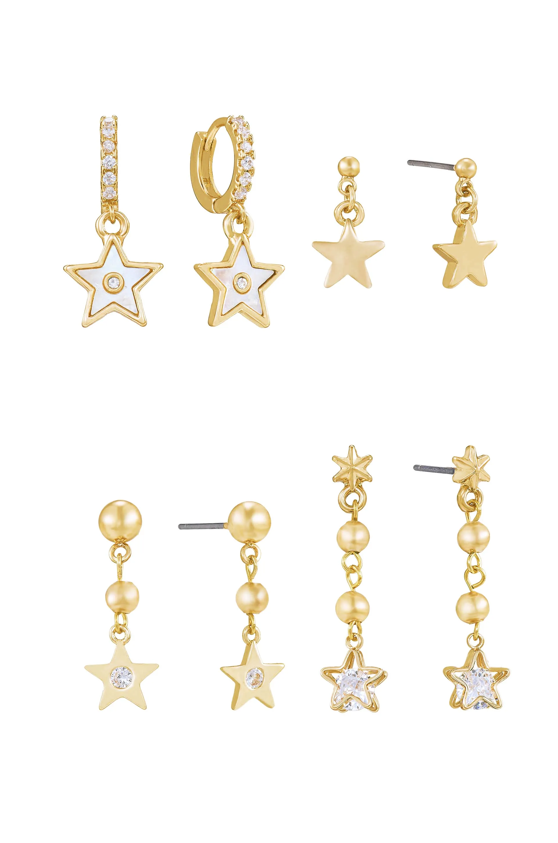 Constellation Star Dangle Earring Set of 4