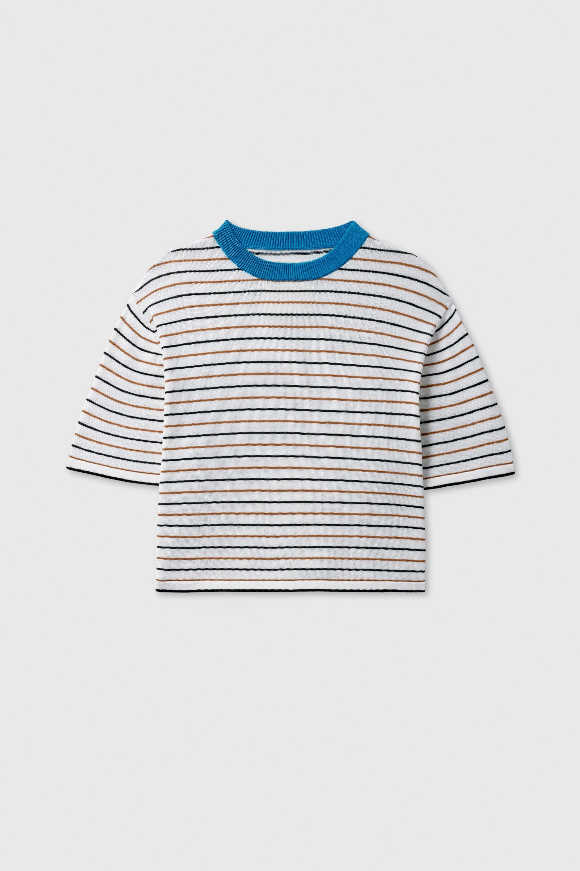 Cordera - Cotton Striped T-Shirt - Cerúleo