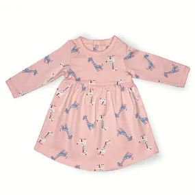 Cotton Frock for Baby Girl -Giraffe